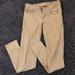 stretchy jeans, tan/regular length. Worn twice!